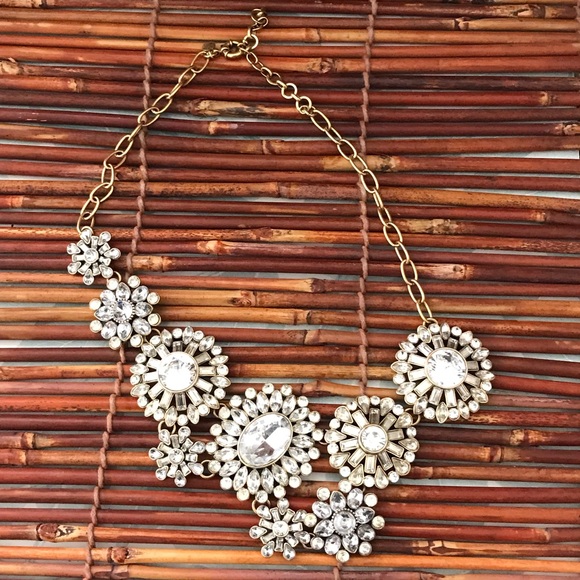 J. Crew Crystal Flower Lattice Necklace - Picture 5 of 10